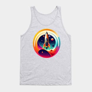 Award-winning Space Exploration Rocket Logo Tank Top